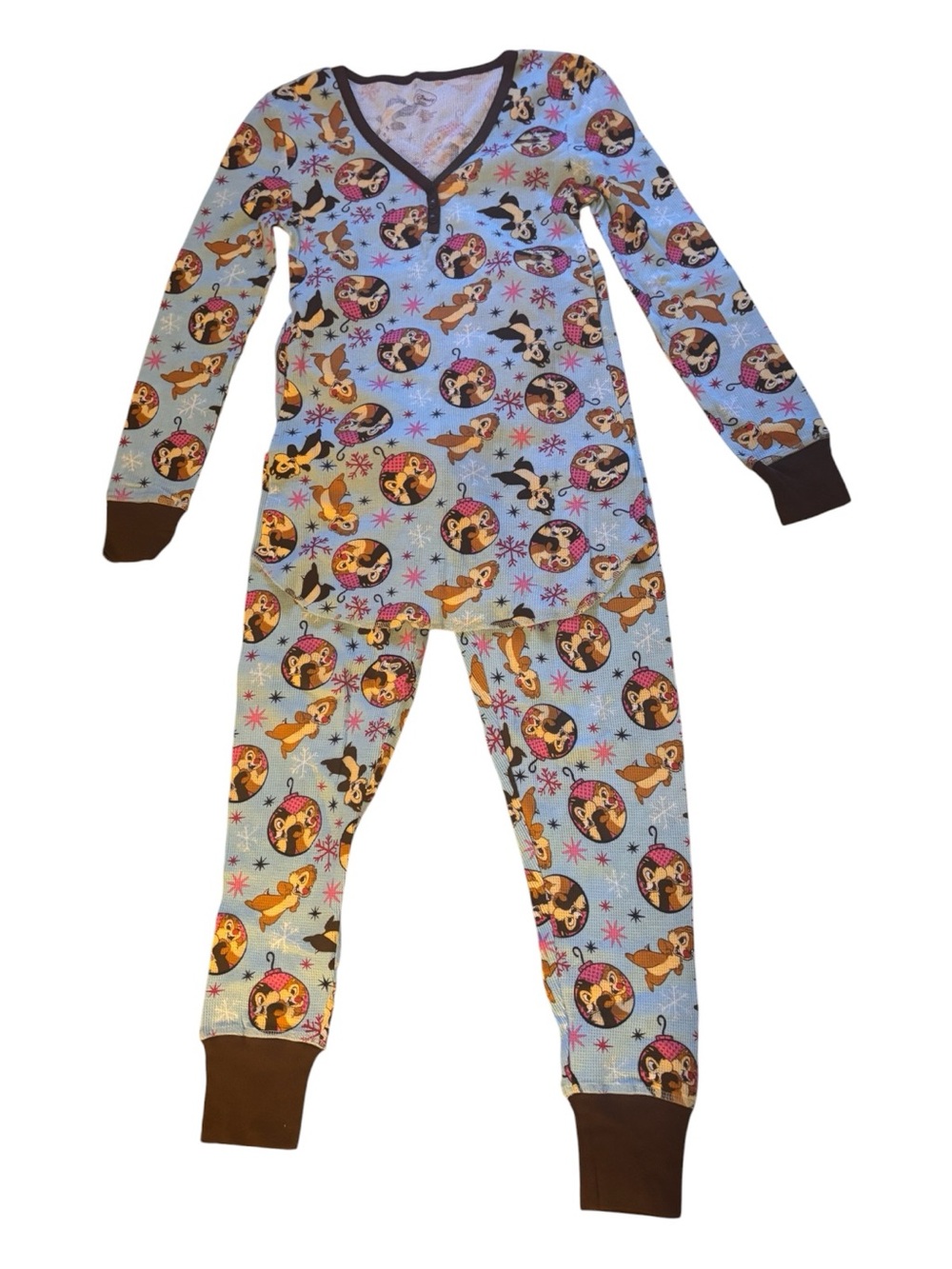 Disney Chip and Dale thermal pajamas Size S NWOT